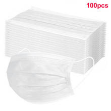 50/100pcs White Unisex Adult Disposable Face Mask 3ply Ear Loop Breathable Mouth Cover Outdoor Halloween Cosplay Mask Mascarilla 2024 - buy cheap