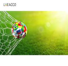 Laeacco Soccer Goal Green Field Light Bokeh Baby Children Portrait Photo Backgrounds Photography Backdrops For Photo Studio 2024 - buy cheap