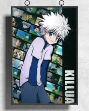 H164 hunter x hunter neferpitou gon killuaanime adesivo de parede poster de seda arte decoração para casa 2024 - compre barato