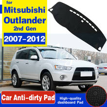 Для Mitsubishi Outlander 2007 2008 2009 2010 2011 2012 2nd Gen Противоскользящий коврик для приборной панели ковер солнцезащитный коврик аксессуары 2024 - купить недорого