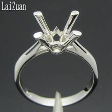 LaiZuan 925 sterling silver ring round Cut 8mm elegant wedding engagement Semi Mount Ring Women Trendy Fine jewelry wholesale 2024 - buy cheap