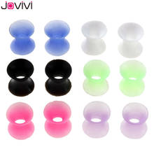 Jovivi 5mm Silicone Flexible Ear Flesh Tunnel Soft Gauge Plugs Piercing Ear Stretcher Expander Hollow Ear Piercing Jewelry 4Ga