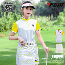 PGM Women Summer Golf Skirt Sets Ladies Short Sleeve T-shirt A-lined Skirts Breathable Anti-Sweat Sportswear Golf Apparel D0731 2024 - buy cheap