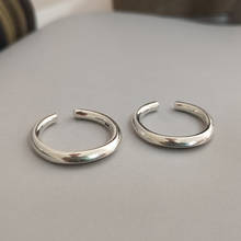 Morivovog sterling 925 prata brilhante linha camber anel inicial coreano senhoras minimalista grosso claro anéis de jóias de afirmação 2021 2024 - compre barato