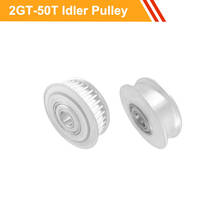 2GT 50T Idler Bearing Motor Pulley with/without Teeth 7mm/11mm Belt Width Bearing Pulley 5/6/8/10/12mm Bore Tooth Belt Pulley 2024 - buy cheap