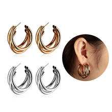 Simple Trendy Round small Hoop Smooth Earrings Simple Style Ears Circle Charm korean Fashion Earrings For Women Hoop Earrings 2024 - buy cheap