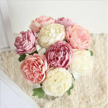 5 шт./лот искусственные розы из ткани, свадебное украшение «сделай сам», букет цветов, искусственные цветы, домашний декор, искусственные цветы 2024 - купить недорого