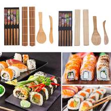 Molde para enrolar sushi onigri, 5 fábricas diy de madeira natural enrolador de arroz ferramentas acessórios de cozinha 2024 - compre barato