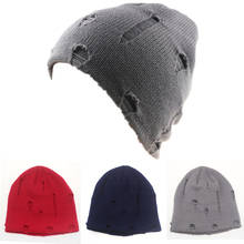 Chapéu de inverno de malha quente moda sólida hip-hop gorro unisex boné 1 pcs chapéu de malha 2024 - compre barato