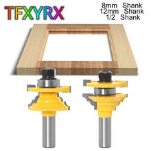 2pcs 12mm 1/2Inch Shank Round Corner Rail&Stile Router Bit Set Woodwork Door Tenon Milling Cutter for Wood Woodworking Tools 2024 - buy cheap