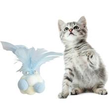 Legendog 1pcs Cat Ball Toy Interactive Fake Feather Soft Cat Toy Cat Chew Toy Kitten Bell Toys for Cats Cat Accessories 2024 - buy cheap