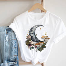 Women Cartoon Moon Space Style Cute 90s Spring Summer Clothing Fashion Clothes Print Tee Top Tshirt Female Graphic T-shirt 2024 - buy cheap