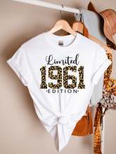Vintage limited edition 1961 shirt 60th birthday gift, leopard print 1961 shirt 60th birthday party T-shirt 100% cotton y2k top 2024 - buy cheap