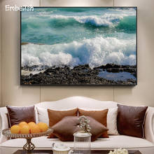 1 Pieces Modern Landscape Wall Pictures For Living Room Sea Wave HD Print Canvas Painting Modern Home Decor Wall Poster 2024 - buy cheap
