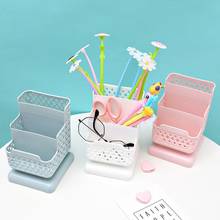 Creative Rattan Plastic Pen Holder Multifunctional Hollow Desktop Office Stationery Bucket Pencil Container Case 2024 - buy cheap