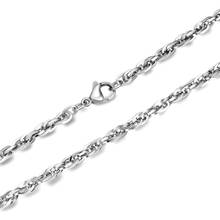 316L Stainless Steel Rope Chain Necklaces for Men Women Pendant Necklace Fashion Jewelry Minimalist Friendship Gift 2021 2024 - buy cheap