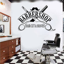 Large Barber Shop Hair Cut Shaves Wall Sticker Barber Hairstyle Beauty Salon Wall Decal Bar Ber Spa Salon Vinyl 2024 - buy cheap