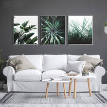 Pintura em tela, plantas verdes nórdicas, pintura em tela, fotos de parede, folha tropical, grama e cartaz, acessórios de decoração de casa 2024 - compre barato