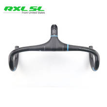 RXL SL-Manillar de bicicleta de carretera de fibra de carbono, manillar integrado, color negro, rojo, verde y azul 2024 - compra barato