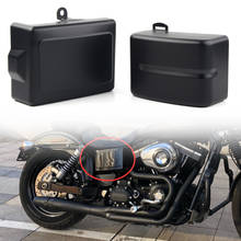 2x moto lado da bateria cobre esquerda & direita para harley dyna fat street bob baixo piloto largo super glide 2006-2017 preto fosco 2024 - compre barato