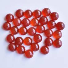 2020 fashion hight quality natural red onyx round cab cabochon beads for jewelry Accessories 8mm wholesale 50pcs/lot free 2024 - buy cheap