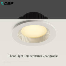 DBF-luz descendente empotrada antideslumbrante, lámpara redonda con tres temperaturas de techo, 7W, 10W, 12W, 15W, 2020 2024 - compra barato