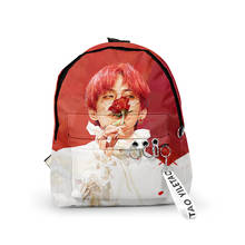 Kpop member meninos 3d impressão mochilas sacos de escola das mulheres dos homens multi bolso sacos viagem adolescente notebook mochila de ombro de náilon 2024 - compre barato