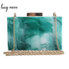 Bolso de mano de acrílico verde para mujer, pochette de noche, de boda, de lujo, Mini bolso de hombro para fiesta, ZD1538 2024 - compra barato