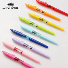12 PCS Jinhao Swan Cap Colorful Business Fountain Pen With Pen Case Set EF/F/Bent Nib Student Office & School Ink Pen 2024 - buy cheap
