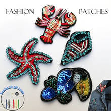 3D animal beaded patches for clothing Sew on patch decorative parches bordados para ropa Embroidery applique clothing 2024 - buy cheap