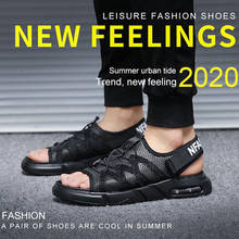 Sandalias De malla transpirable para Hombre, Zapatos informales De playa, cómodos, con cojín De aire, para verano 2024 - compra barato