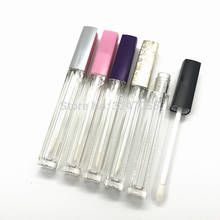 4.5ML Empty Cosmetic Lip Gloss Bottle, Transparent Plastic Lipgloss Tube with Silver/Purple/Black Lid, Liquid Lipstick Container 2024 - buy cheap