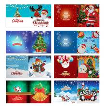 Бриллиантовый рисунок Рождество открытки, Алмазная мозаика, бусины с вышивкой, рождественские карточки для фестиваля открытки, подарок на день рождения, Рождество 2024 - купить недорого