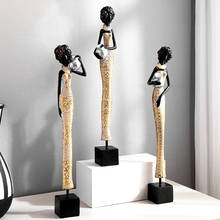 African Women Character Abstract Sculpture Miniature Model Ornaments Office Desktop Figurine Home Decoration Wedding Gift 2024 - buy cheap