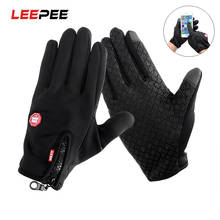 LEEPEE-guantes de moto con pantalla táctil, protectores de manos de dedo completo a prueba de viento para invierno, mantiene el calor, para deportes al aire libre, Snowboard y esquí, 1 par 2024 - compra barato