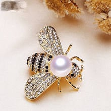 Broche con forma de abeja, alfiler de montaje, accesorios de Base, piezas de joyería para perlas, cuentas, cristales de Jade, ágata, Coral 2024 - compra barato