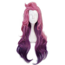 Game LOL Seraphine Cosplay Wig KDA Cosplay Loose Wave Straight Pink Mixed Purple Heat Resistant Synthetic Hair Wigs 2024 - buy cheap