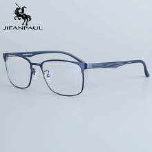 JIFANPAUL-Montura de gafas cuadradas ultraligeras para hombre, marco de media montura, de titanio, Envío Gratis 2024 - compra barato