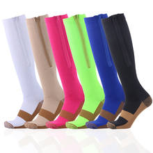 Calcetines de compresión para hombre y mujer, calcetín deportivo para Crossfit, estiramiento, presión, circulación, antifatiga, EU 39-47 2024 - compra barato