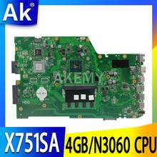 90NB07M0-R00060 for ASUS X751SV X751SJ X751SA X751S Laptop Motherboard 4G/N3060 CPU 2024 - buy cheap