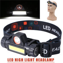 Super Bright COB LED Headlamp Head Light Fishing Camping Headlight Waterproof Rechargeable White Light Flashlight Torch 2024 - buy cheap
