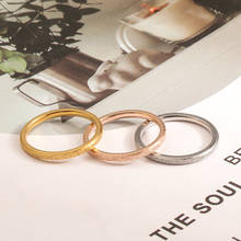 KSRA Simple Matte Beveled Classic Stainless Steel Ring Jewelry European Popular Geometric Shape Titanium Steel Ring For Women 2024 - buy cheap