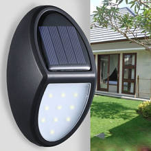 Solar Energy 10LED Garden Fence Lamp Corridor Wall Lamp Induction Lamp solar light Home Decoration Black ABS Outdoor Solar Lamp 2024 - buy cheap