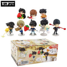 4-7cm Anime Detective Edogawa Konan Kudou Shinichi Richard Moore with Donuts Strawberry Q Ver. PVC Action Figure Mini Model Toys 2024 - buy cheap