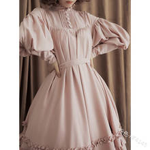 Vestido vintage de lolita estilo kawaii para chica, ropa holgada estilo victoriano, con soporte falbala, gótico, lolita op loli 2024 - compra barato