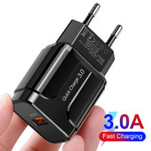 OLAF 18 Вт Быстрая зарядка 3,0 быстрое зарядное устройство для мобильного телефона ЕС США вилка настенное USB зарядное устройство адаптер для iPhone samsung Xiaomi huawei QC3.0 2024 - купить недорого