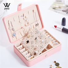 WE New Portable PU Leather Jewelry Box Travel Jewelry Organizer Multifunction Necklace Earring Ring Storage Box Women Gifts 2024 - buy cheap