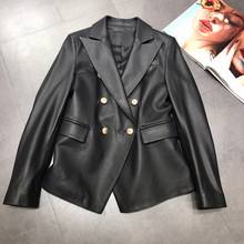 Woman Coats Natural Genuine Leather 2021 Winter Fashion Sheepskin Leather Coat Female Jackets Overcoat  H118 2024 - buy cheap