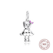 CKK Genuine 925 Sterling Silver Bella Bot Punk Band Dangle Charms Beads for Jewelry Making Fits Pandora Bracelet Argent Bijoux 2024 - buy cheap