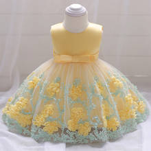 Vestido de verão floral para meninas, vestido de princesa, batizado, vestido de aniversário para 1 ano, bebê, festa, casamento, baile, 12 24 meses 2024 - compre barato